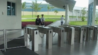 Bridge turnstile with RFID/finger print for factory time attendance and security control