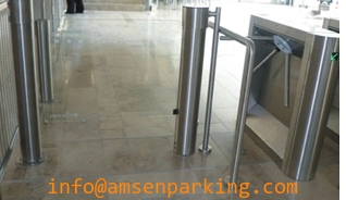 Cylinder swing flap barrier for airport Visa access control