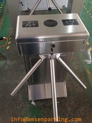 #400 brushed treatment SUS304 Waist High Semi Automatic electronic tripod turnstile gate