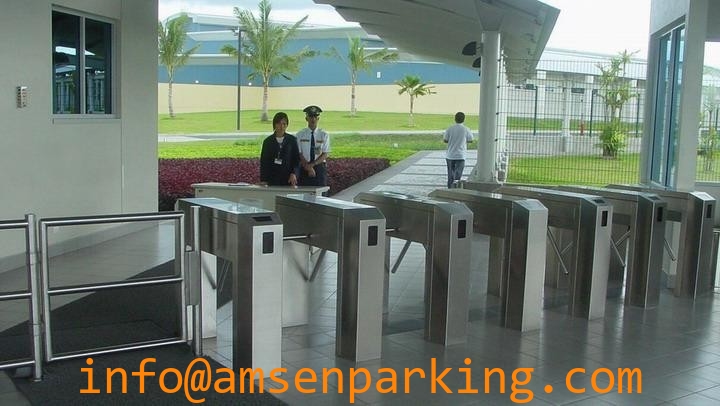 Bridge turnstile with RFID/finger print for factory time attendance and security control