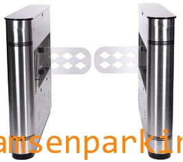 Stainless Steel Brushed Bridge Round Smart flap gate barrier for Tourism Sports